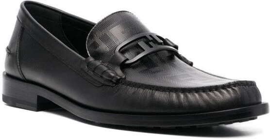 FENDI Loafers met logoplakkaat Zwart