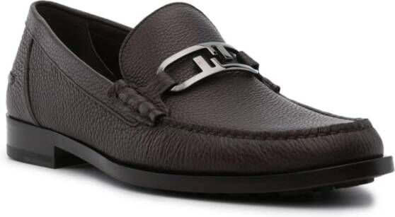 FENDI O'Lock leren loafers Bruin