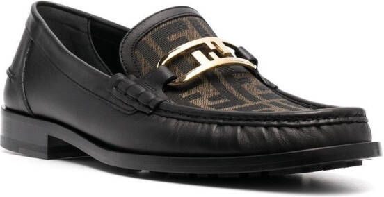 FENDI O'Lock loafers Zwart