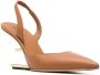 FENDI Slingback pumps met sleehak Bruin - Thumbnail 2