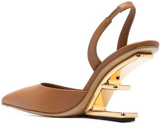 FENDI Slingback pumps met sleehak Bruin