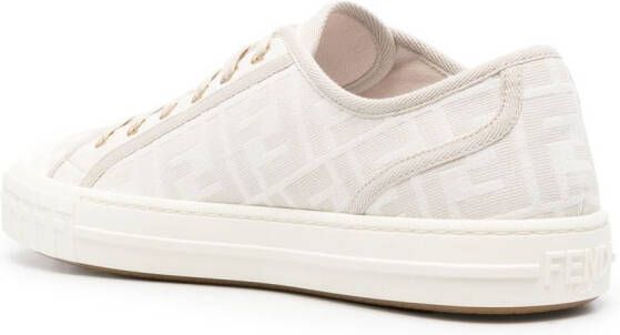 FENDI Sneakers met logoprint Beige