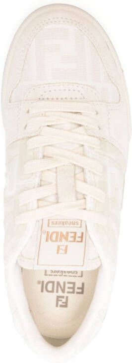 FENDI Zucca sneakers met vlakken Beige