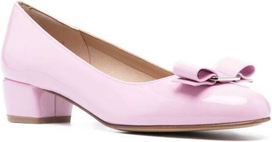 Ferragamo Leren pumps Roze