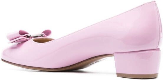 Ferragamo Leren pumps Roze