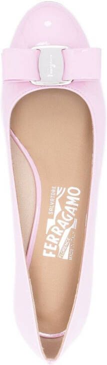 Ferragamo Leren pumps Roze