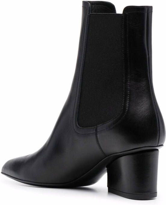 Ferragamo Chelsea boots met logo-reliëf Zwart