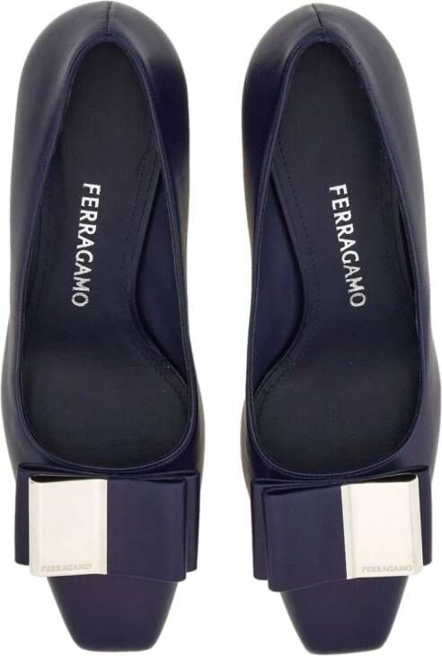 Ferragamo Leren pumps 60 mm Blauw