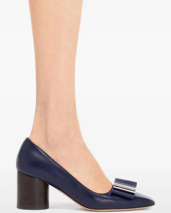 Ferragamo Leren pumps 60 mm Blauw