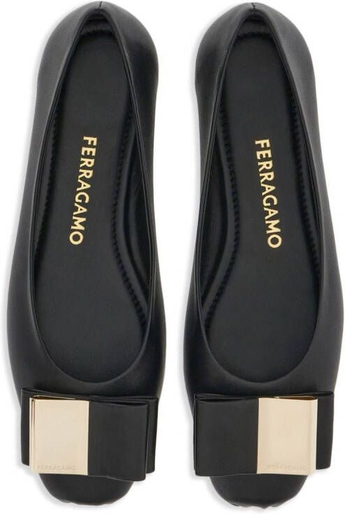 Ferragamo Romy ballerina's Zwart