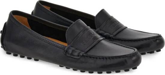 Ferragamo Driver loafers met logo-reliëf Zwart