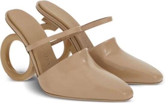 Ferragamo Elina leren muiltjes Beige