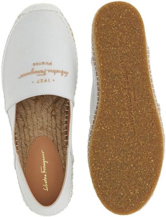 Ferragamo Espadrilles met geborduurd logo Wit