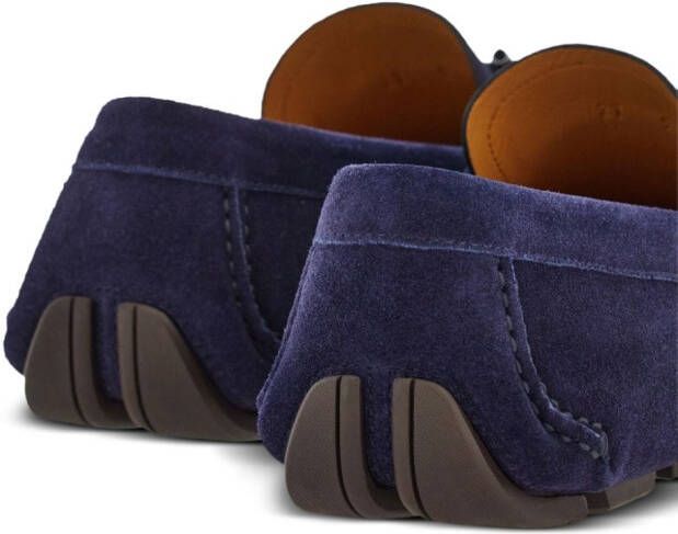 Ferragamo Loafers met gancini-gesp Blauw