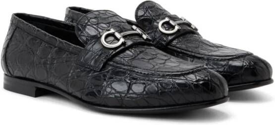 Ferragamo Loafers met Gancini-gesp Zwart