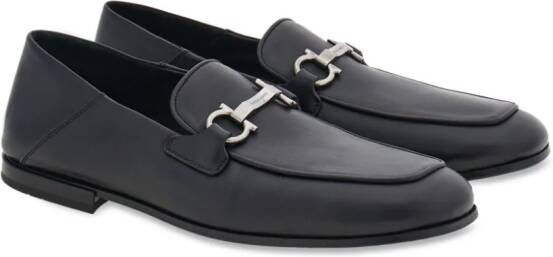 Ferragamo Gancini leren loafers Zwart