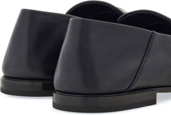 Ferragamo Gancini leren loafers Zwart