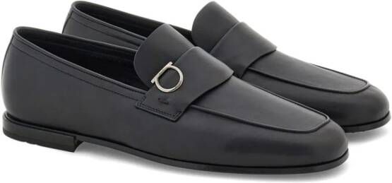 Ferragamo Gancini leren loafers Zwart