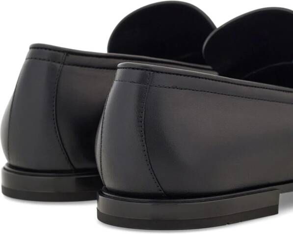 Ferragamo Gancini leren loafers Zwart