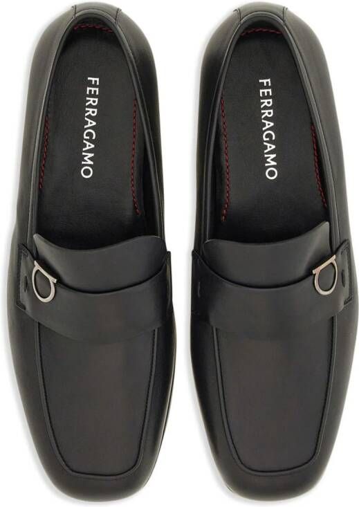 Ferragamo Gancini leren loafers Zwart