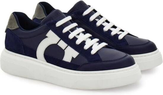 Ferragamo Gancini leren sneakers Blauw