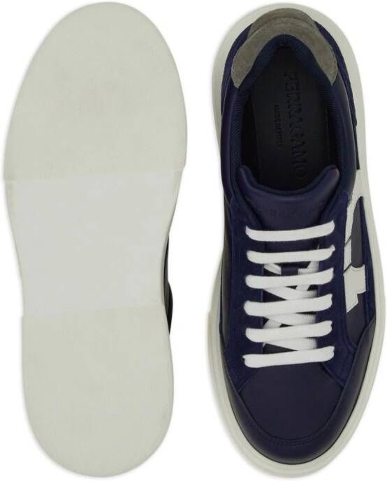 Ferragamo Gancini leren sneakers Blauw