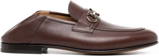 Ferragamo Gancini leren loafers Bruin