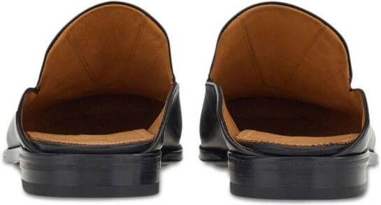 Ferragamo Gancini loafers met open hiel Zwart