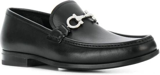 Ferragamo Gancini omkeerbare beugel Mocassin loafers Zwart - Foto 2