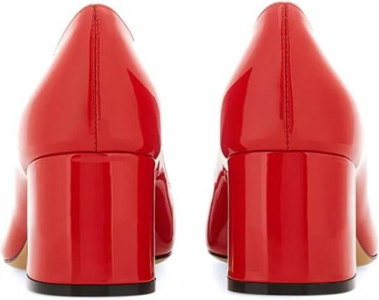 Ferragamo Leren 60 mm pumps met Gancini-plakkaat Rood