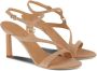 Ferragamo Gancini suède sandalen Beige - Thumbnail 2