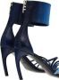 Ferragamo Leren sandalen 85 mm Blauw - Thumbnail 3