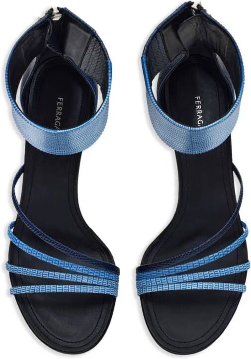 Ferragamo Leren sandalen 85 mm Blauw