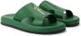 Ferragamo Leren slippers Groen - Thumbnail 2