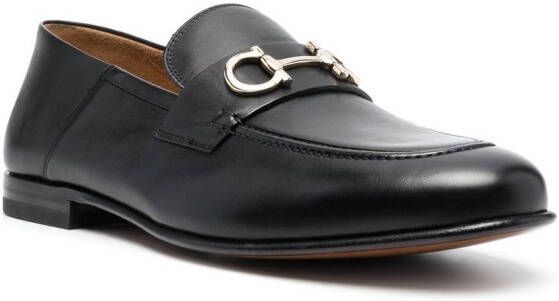 Ferragamo Loafers met Gancini gesp Zwart