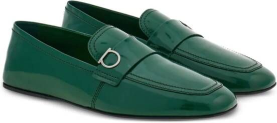 Ferragamo Loafers met Gancini-plakkaat Groen