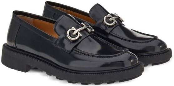 Ferragamo Loafers met Gancini-plakkaat Zwart