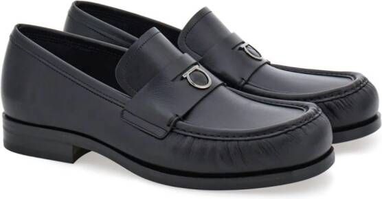 Ferragamo Loafers met Gancini-plakkaat Zwart