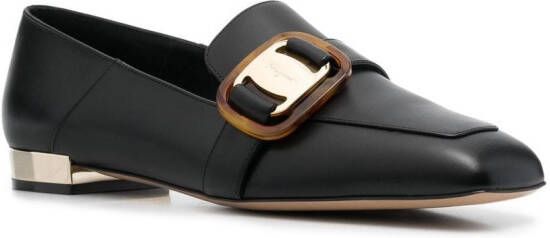 Ferragamo Loafers met logoplakkaat Zwart