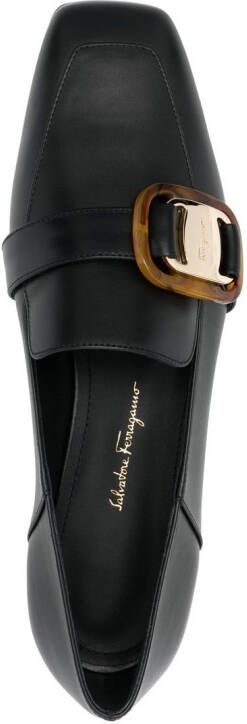 Ferragamo Loafers met logoplakkaat Zwart