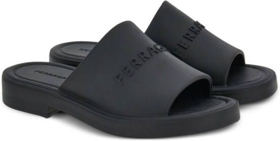 Ferragamo Sandalen met logo-reliëf Zwart