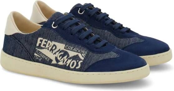 Ferragamo Sneakers met logoprint Blauw