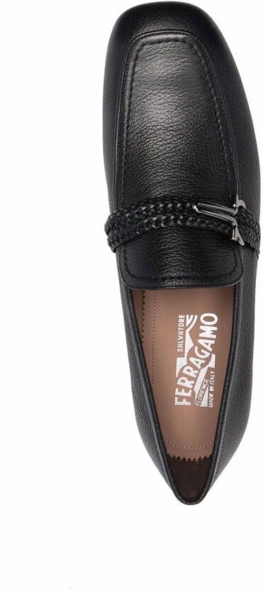 Ferragamo Missouri leren loafers Zwart