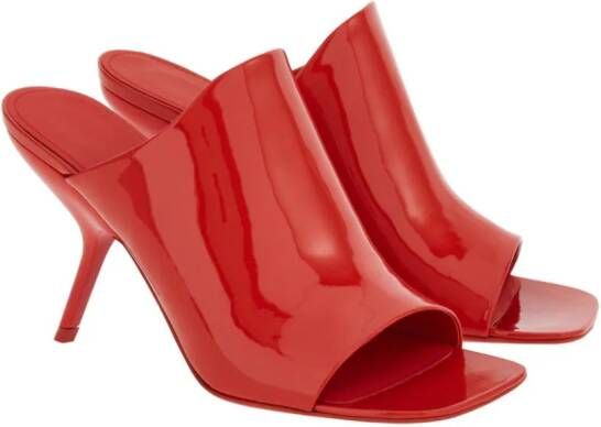 Ferragamo Muiltjes met open neus Rood