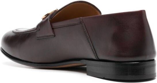 Ferragamo Ottone Gancini loafers met gesp Paars