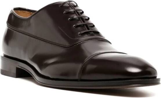 Ferragamo Oxford lakleren schoenen Bruin