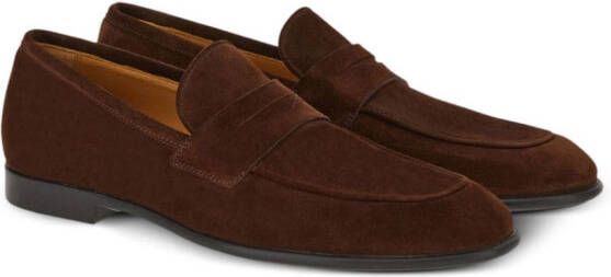 Ferragamo Leren loafers Bruin