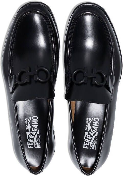 Ferragamo Rolo leren loafers Zwart