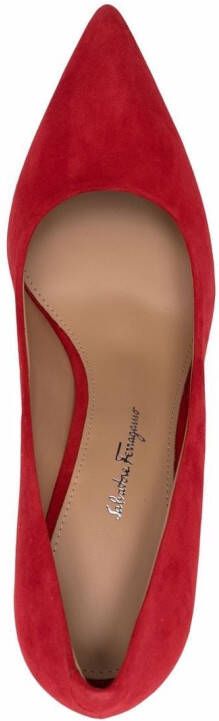 Ferragamo Suède pumps Rood