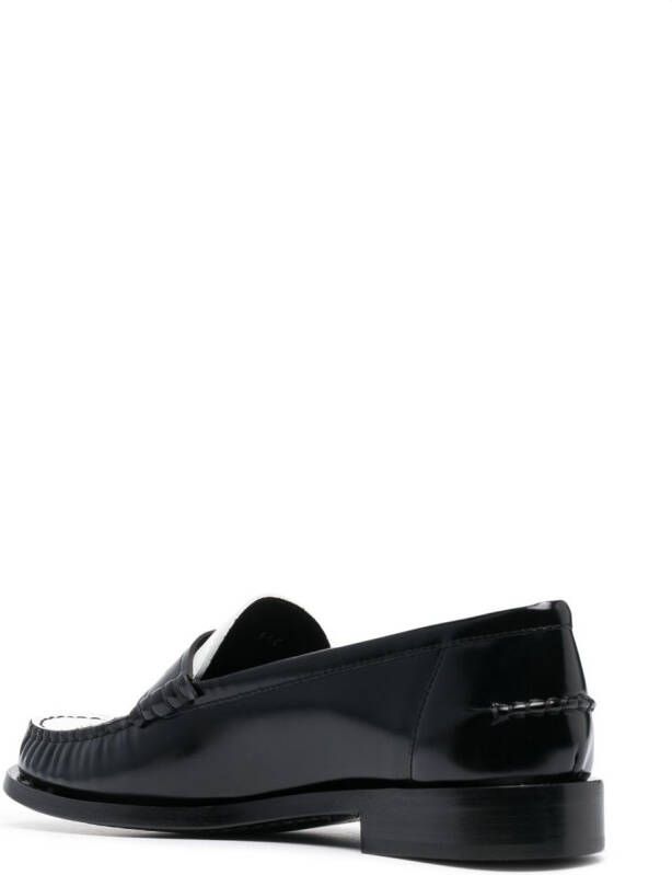 Ferragamo Tweekleurige loafers Zwart